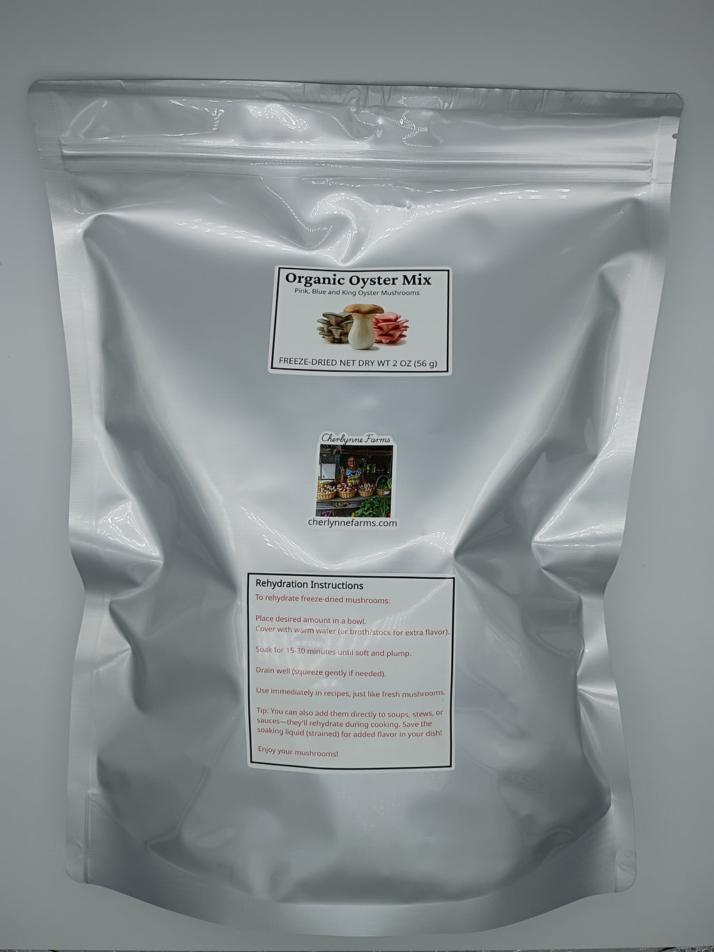Freeze-dried Large Oyster Mushrooms Mix (TWO OUNCES)