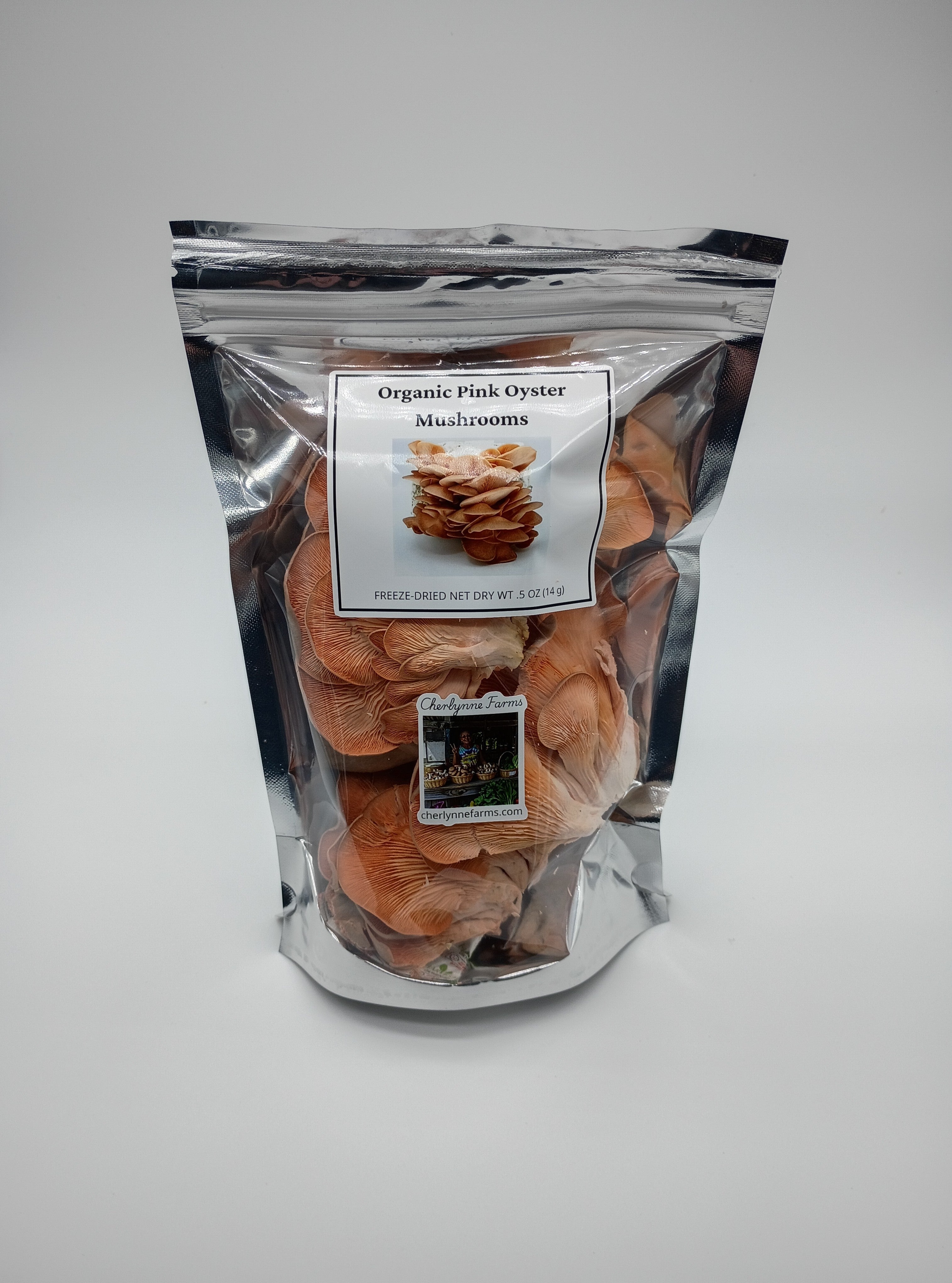 Freeze-dried Organic Pink Oyster Mushrooms (HALF OUNCE)