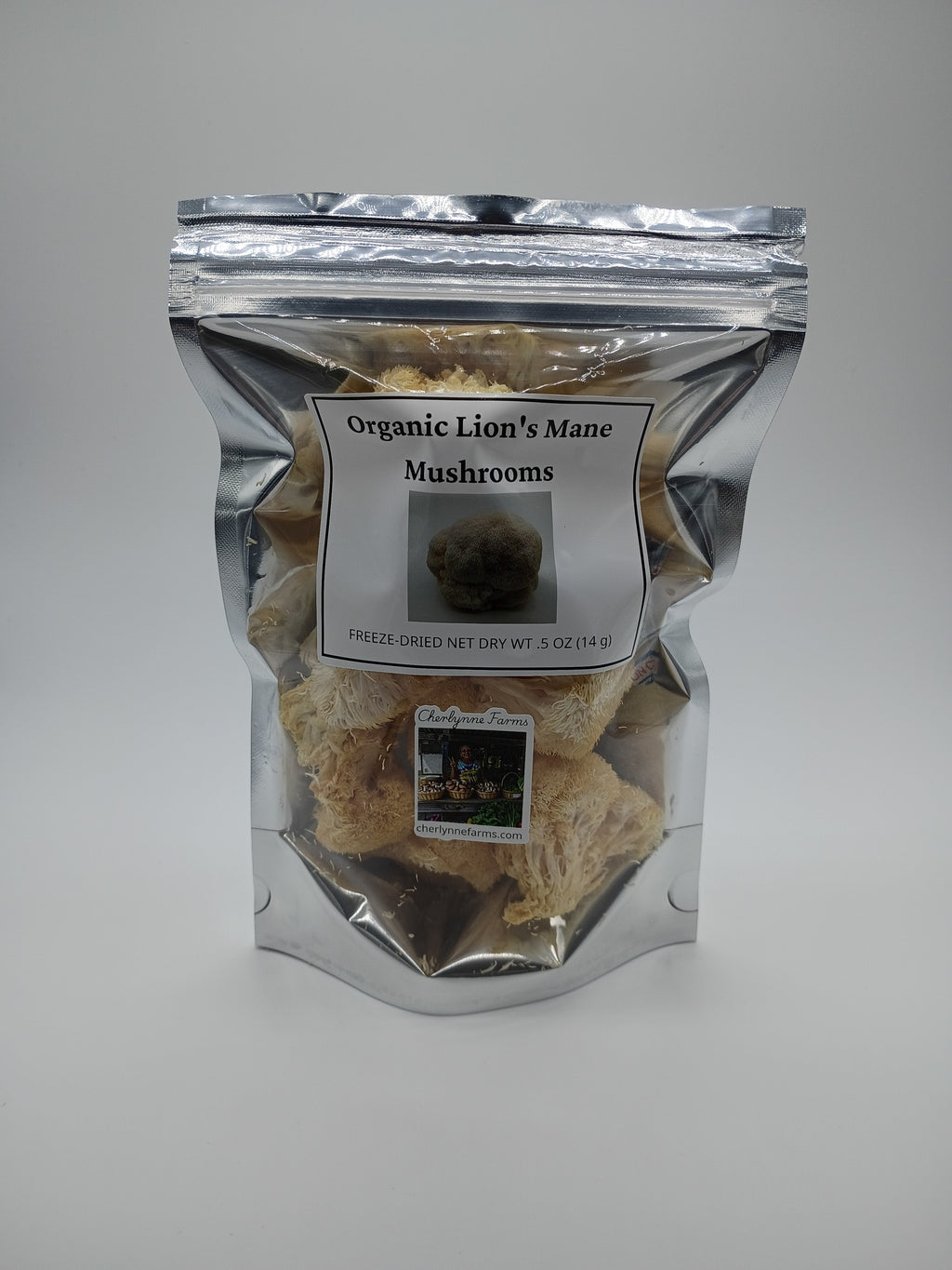 Freeze-dried Organic Lion's Mane Mushrooms (HALF OUNCE)