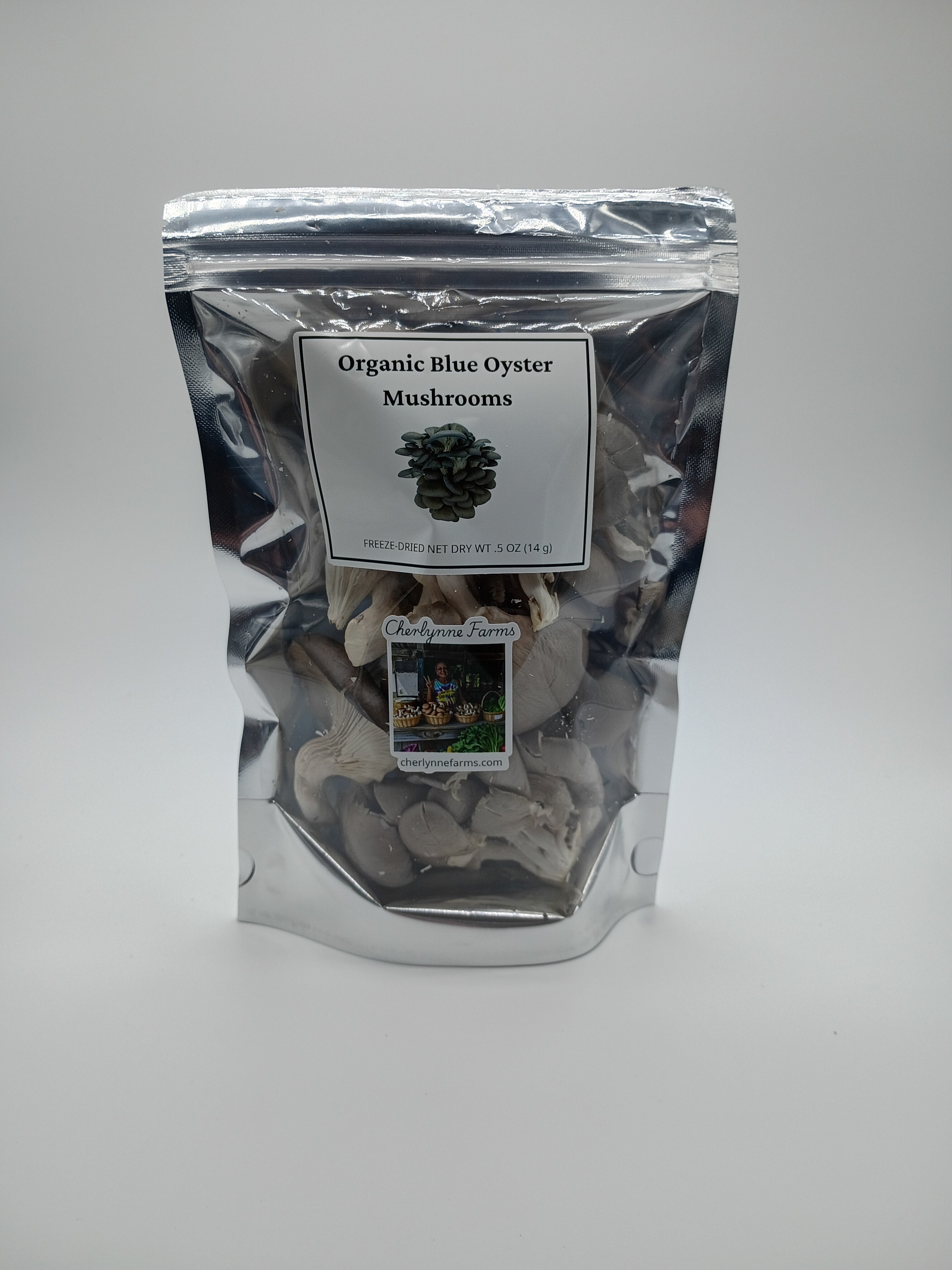 Freeze-dried Organic Blue Oyster Mushrooms (HALF OUNCE)